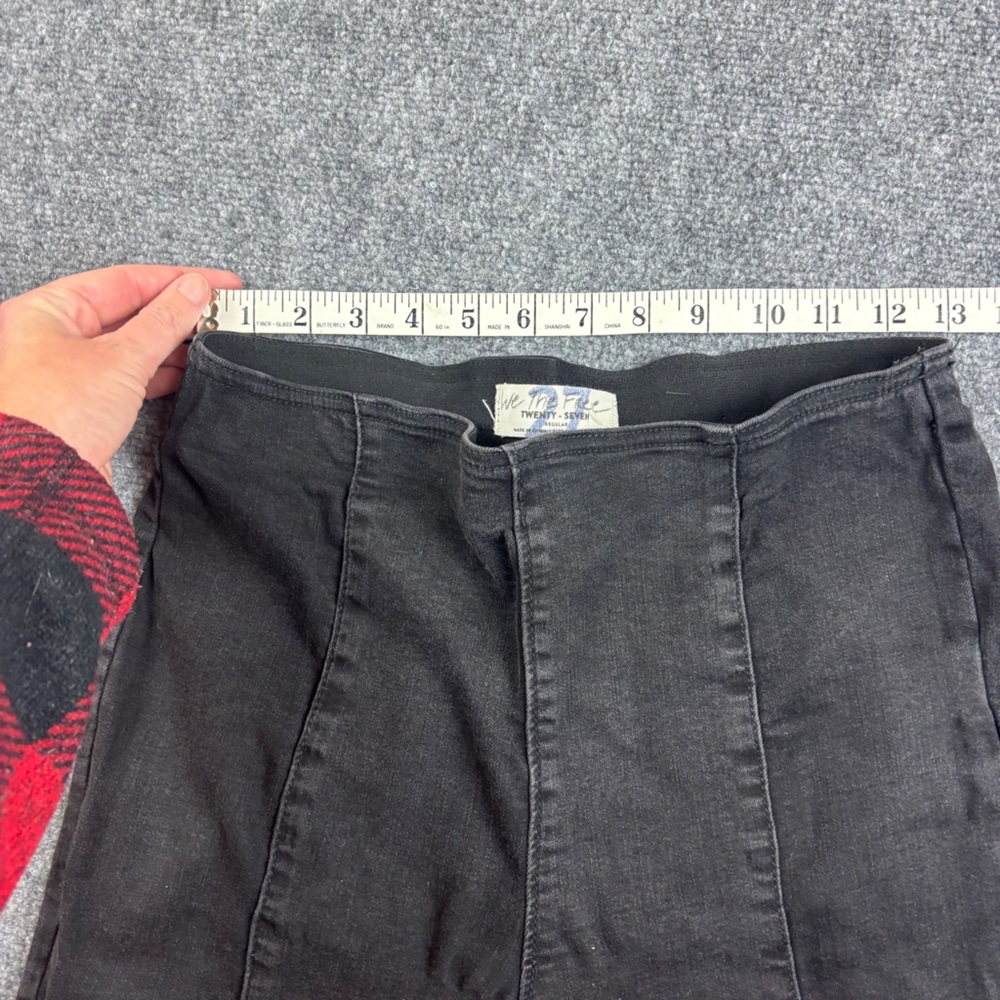 WE THE FREE Women’s Black Denim Elastic Waist Penny Flare Jeans size: 27 - Picture 4 of 8